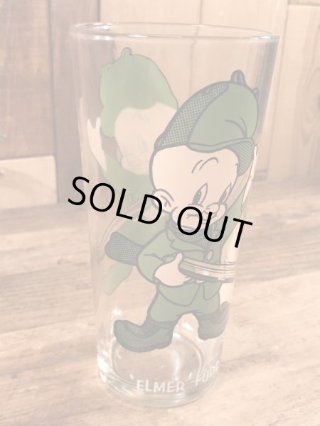 ルーニーテューンズのエルマーフッドの70年代ビンテージガラスコップ