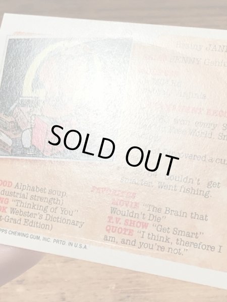 トップス社製のガーベッジペイルキッズの80年代ビンテージステッカーカード