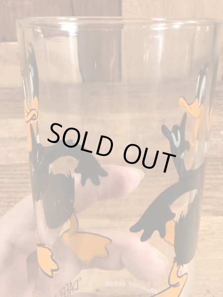 ルーニーテューンズのダフィーダックの70年代ビンテージガラスコップ