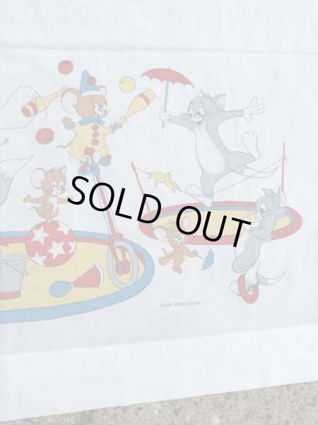 トムとジェリーのツインサイズの70’sヴィンテージフラットシーツ