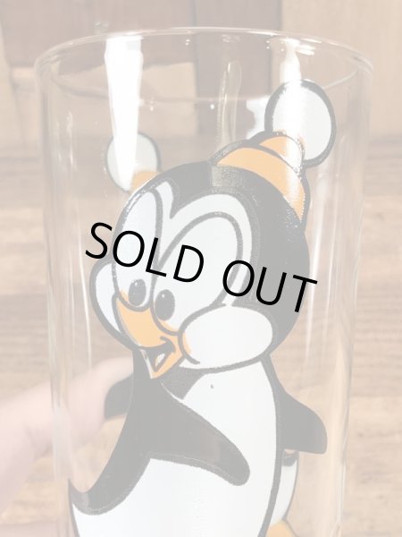 ペンギンのチリーウィリーの70年代ビンテージガラスコップ