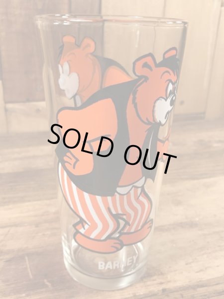 クマのバーニーの70年代ビンテージガラスコップ