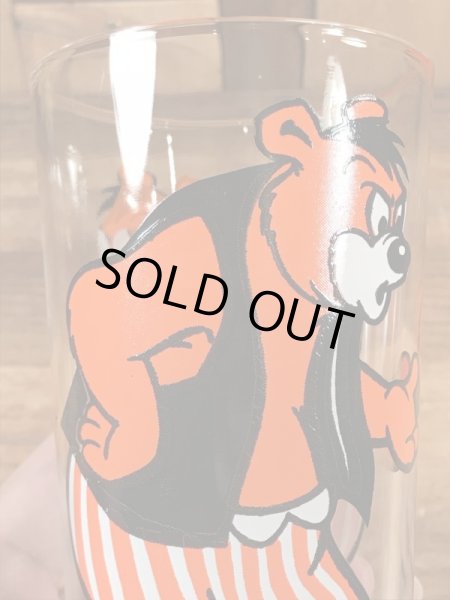 クマのバーニーの70年代ビンテージガラスコップ