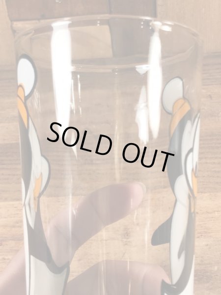 ペンギンのチリーウィリーの70年代ビンテージガラスコップ