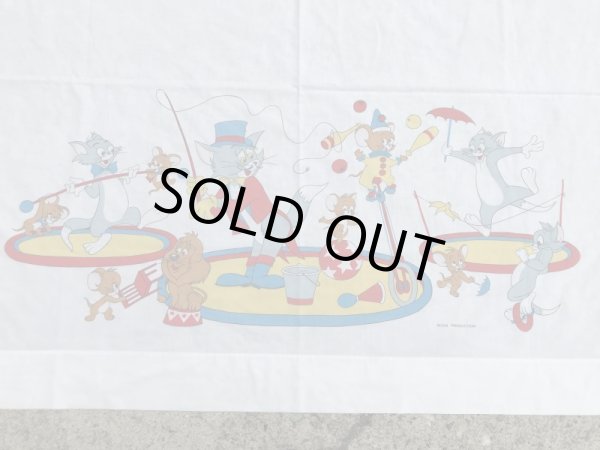 トムとジェリーのツインサイズの70’sヴィンテージフラットシーツ