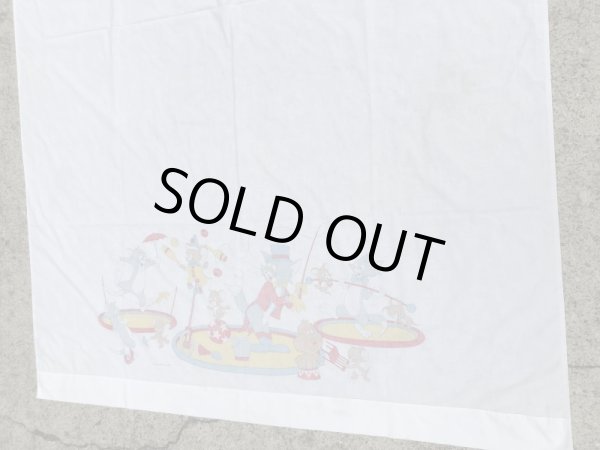 トムとジェリーのツインサイズの70年代ビンテージフラットシーツ