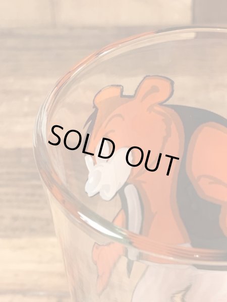 クマのバーニーの70年代ビンテージガラスコップ