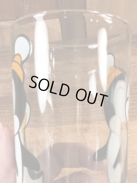 ペンギンのチリーウィリーの70年代ビンテージガラスコップ