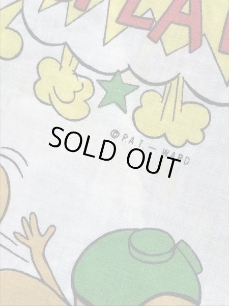 Rocky & Bullwinkleのツインサイズの70’sヴィンテージBoxシーツ