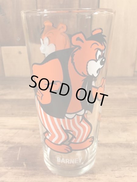 クマのバーニーの70年代ビンテージガラスコップ