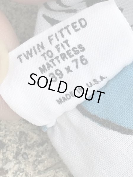 Rocky & Bullwinkleのツインサイズの70’sヴィンテージBoxシーツ