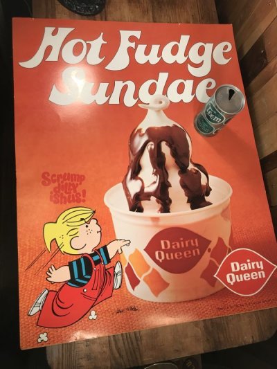 画像3: Dairy Queen Dennis The Menace “Hot Fudge Sunday” Poster　デイリークイーン　ビンテージ　ポスター　わんぱくデニス　70年代