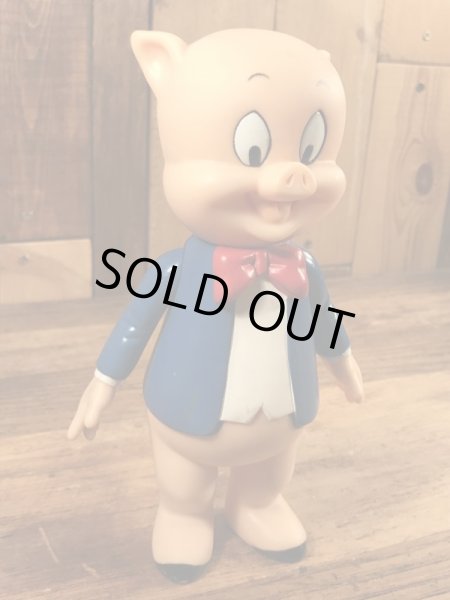 ルーニーテューンズのポーキーピッグの90年代ビンテージフィギュア