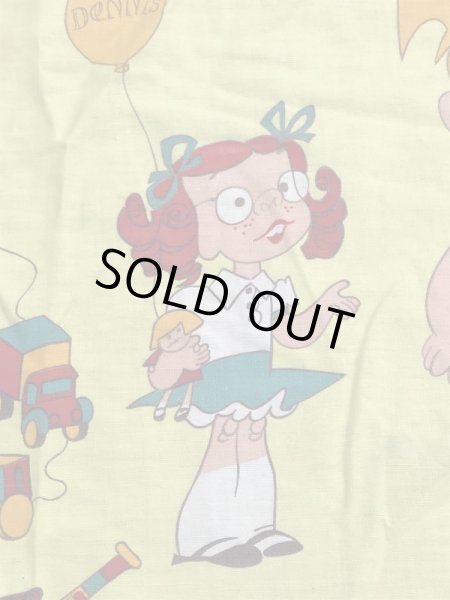 わんぱくデニスのツインサイズの60〜70年代ビンテージフラットシーツ