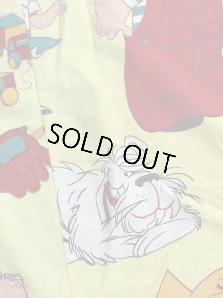 わんぱくデニスのツインサイズの60〜70年代ビンテージフラットシーツ