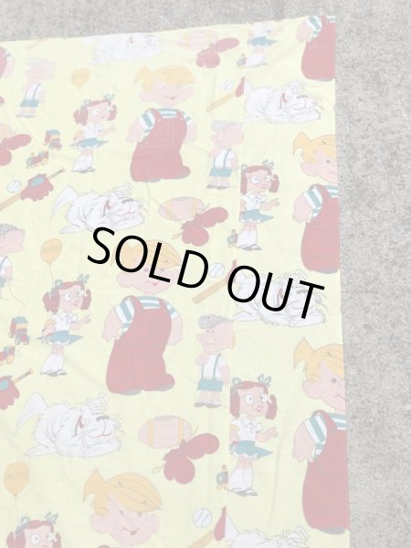 わんぱくデニスのツインサイズの60〜70年代ビンテージフラットシーツ