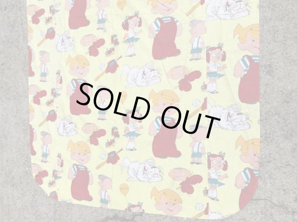 わんぱくデニスのツインサイズの60〜70年代ビンテージフラットシーツ