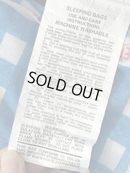 バーガーキングのワッパーの80年代ビンテージ寝袋