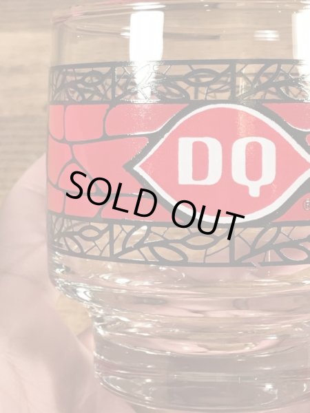 デイリークイーンのステンドグラス風の80年代ビンテージガラスコップ