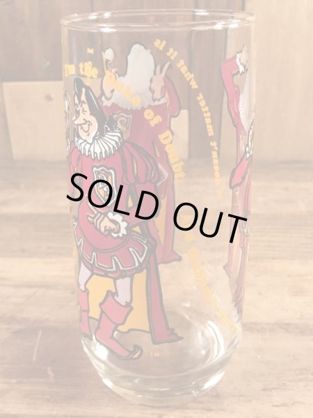 バーガーキングのノベルティの70年代ビンテージガラスコップ