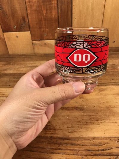 画像1: Dairy Queen “Stained Glass” Glass Cap　デイリークイーン　ビンテージ　グラスコップ　80年代