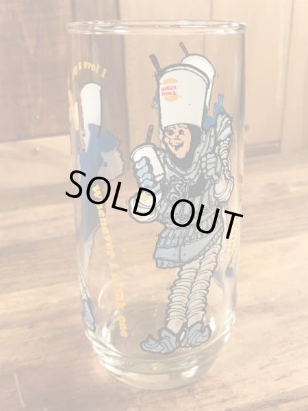 バーガーキングのShake A Lotの70年代ビンテージガラスコップ