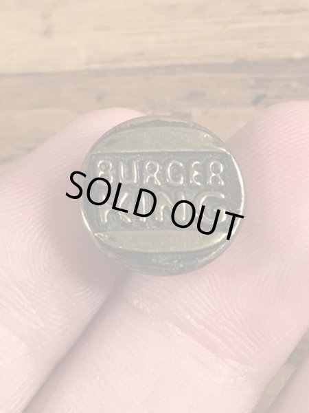 バーガーキングの金属製の70年代ビンテージボタン