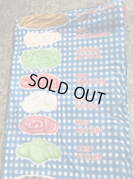 バーガーキングのワッパーの80年代ビンテージ寝袋