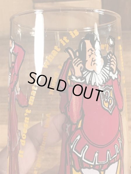 バーガーキングのノベルティの70年代ビンテージガラスコップ