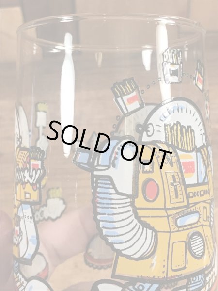 バーガーキングのノベルティの70年代ビンテージガラスコップ