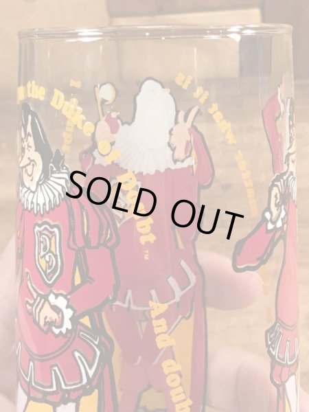 バーガーキングのノベルティの70年代ビンテージガラスコップ