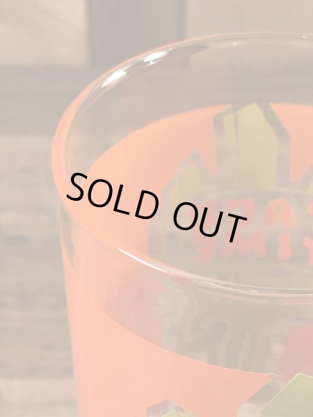 タコタイムのサボテンの70年代ビンテージガラスコップ