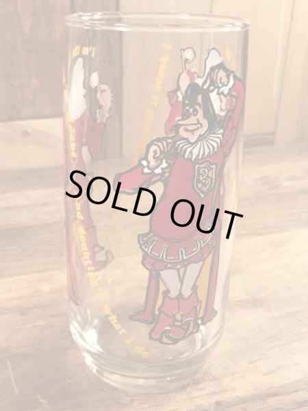 バーガーキングのノベルティの70年代ビンテージガラスコップ