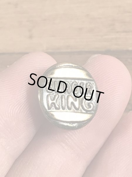 バーガーキングの金属製の70年代ビンテージボタン