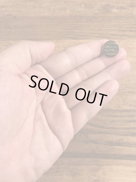 バーガーキングの金属製の70年代ビンテージボタン