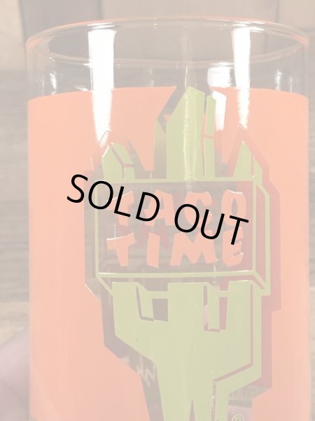 タコタイムのサボテンの70年代ビンテージガラスコップ