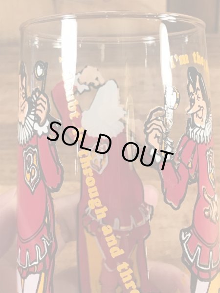 バーガーキングのノベルティの70年代ビンテージガラスコップ