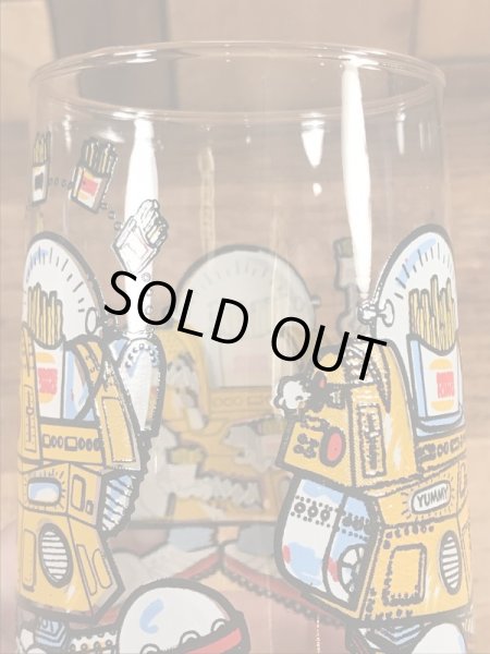 バーガーキングのノベルティの70年代ビンテージガラスコップ