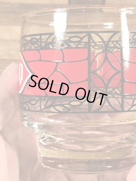 デイリークイーンのステンドグラス風の80年代ビンテージガラスコップ