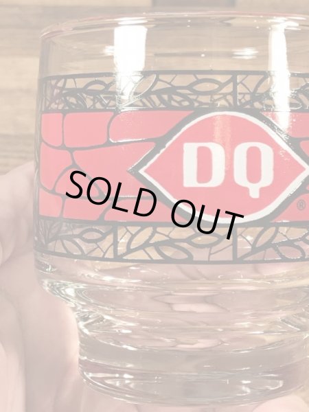 デイリークイーンのステンドグラス風の80年代ビンテージガラスコップ