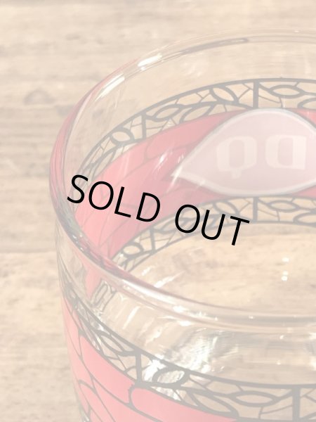 デイリークイーンのステンドグラス風の80年代ビンテージガラスコップ