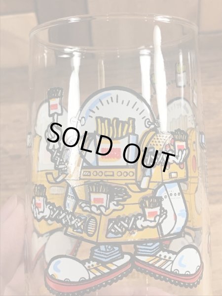 バーガーキングのノベルティの70年代ビンテージガラスコップ