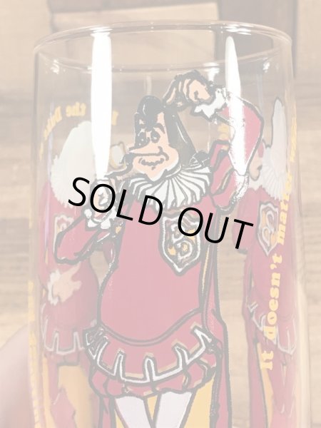 バーガーキングのノベルティの70年代ビンテージガラスコップ