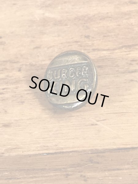 バーガーキングの金属製の70年代ビンテージボタン