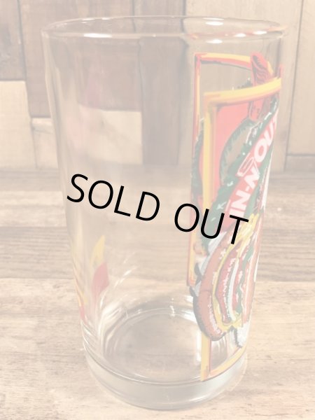 インアンドアウトバーガーのサンタクロースの80年代ビンテージガラスコップ