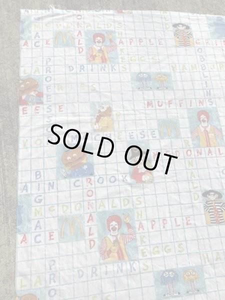 マクドナルドのキャラクターの70’sヴィンテージフラットシーツ