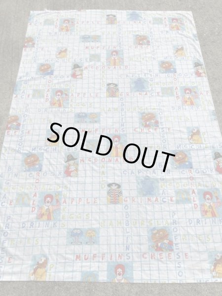 マクドナルドのキャラクターの70’sヴィンテージフラットシーツ