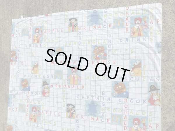 マクドナルドのキャラクターの70’sヴィンテージフラットシーツ