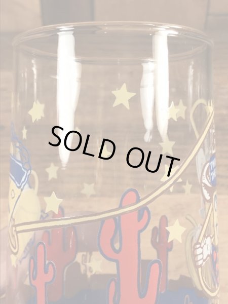 Hostess社の企業キャラクター“トゥインキーザキッド”の80年代ビンテージガラスコップ