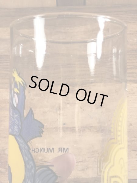 ショウビズピザのチャッキーチーズの80年代ビンテージガラスコップ